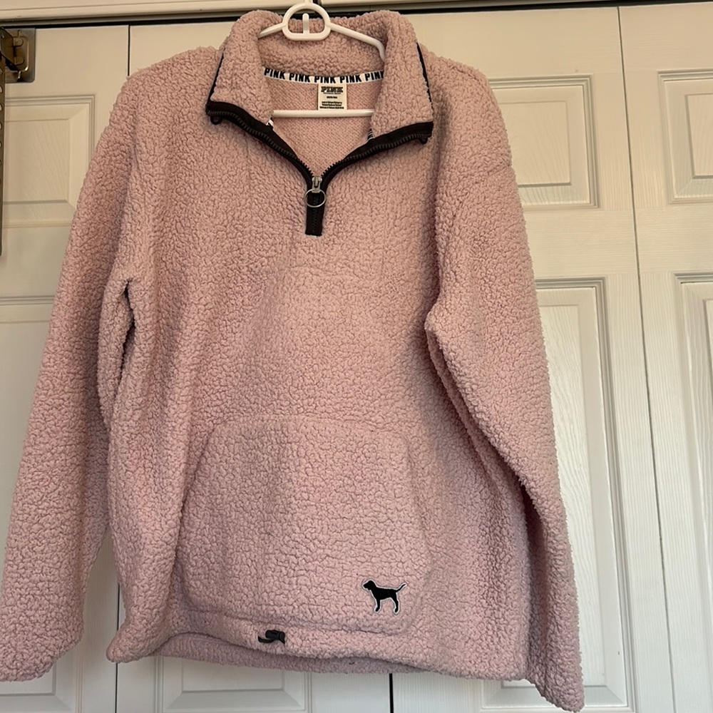 Pink sherpa sweatshirt